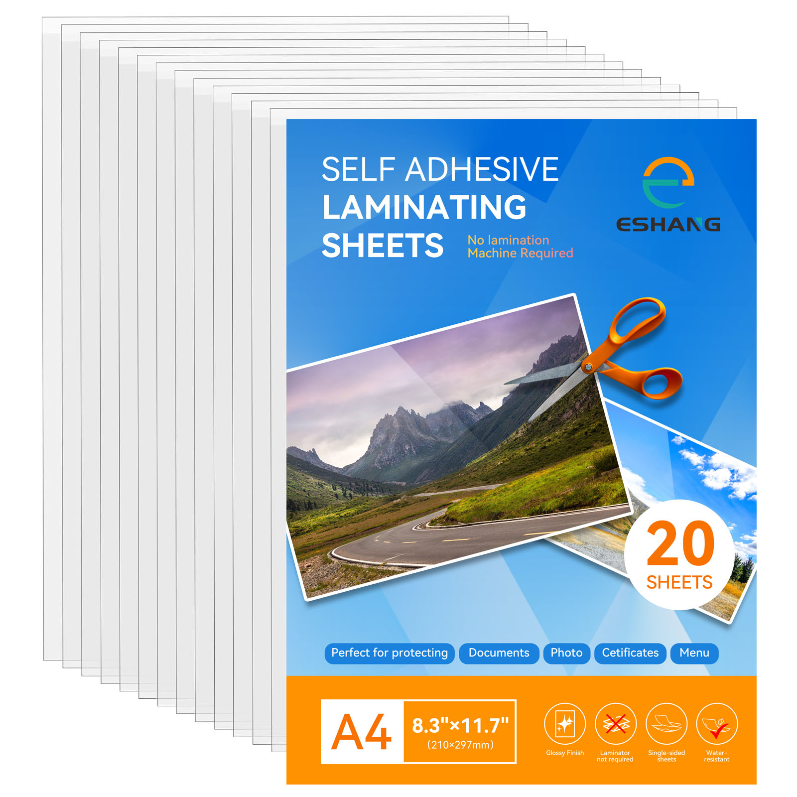 Document Laminator Pouch - ESHANG 20 lembar jelas dingin lembar