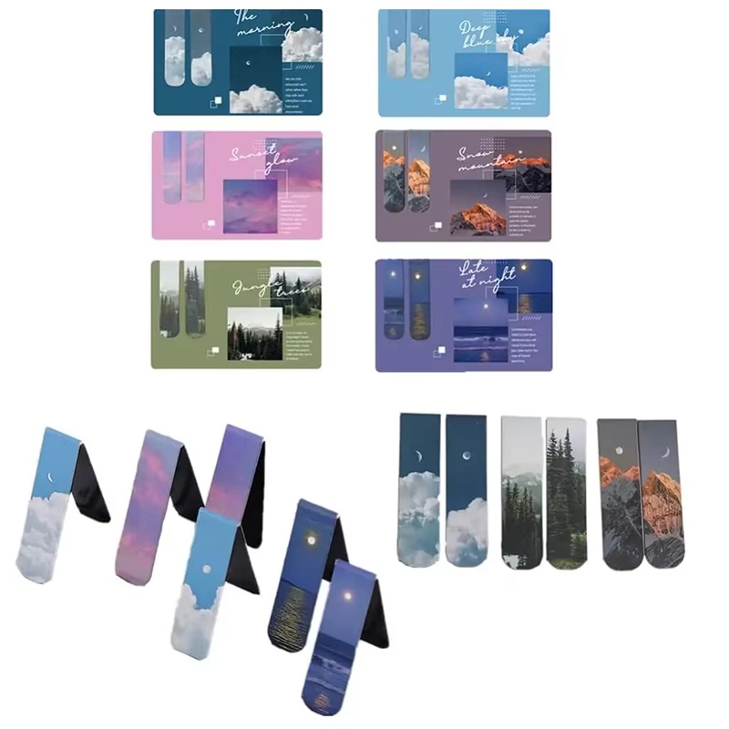 Bookmark Magnetic Clip - 2 Buah Penanda Buku Magnetik Bertema