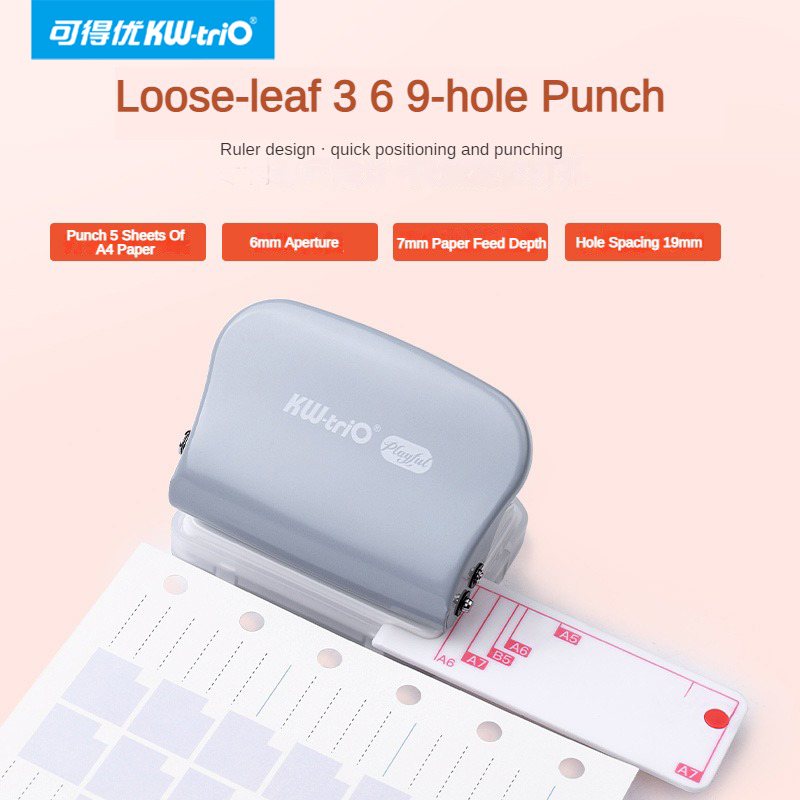 Paper Punch 3 Hole - Kw-trio A5 B5 A6 3 lubang