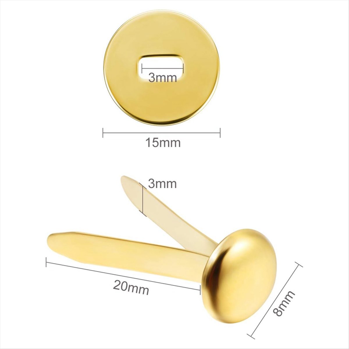 Paper Punch 3 Hole - A78I 300 Buah Penjepit Kertas Kuningan