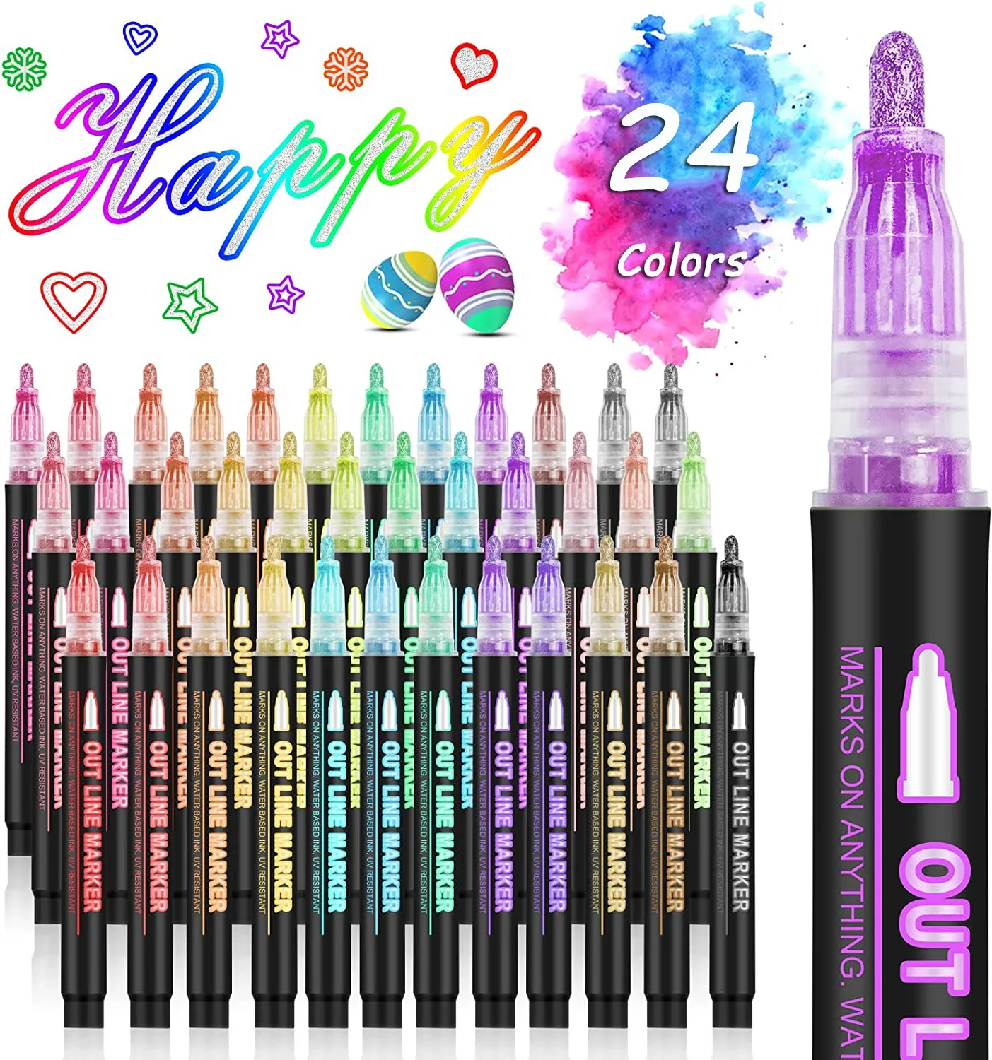 Pena spidol seni garis ganda 3 - Highlighter Set Pastel ulasan dan harga