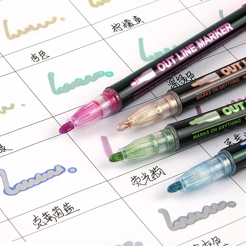 8-60 Warna Pena Garis Ganda un - Highlighter Set Pastel ulasan dan harga