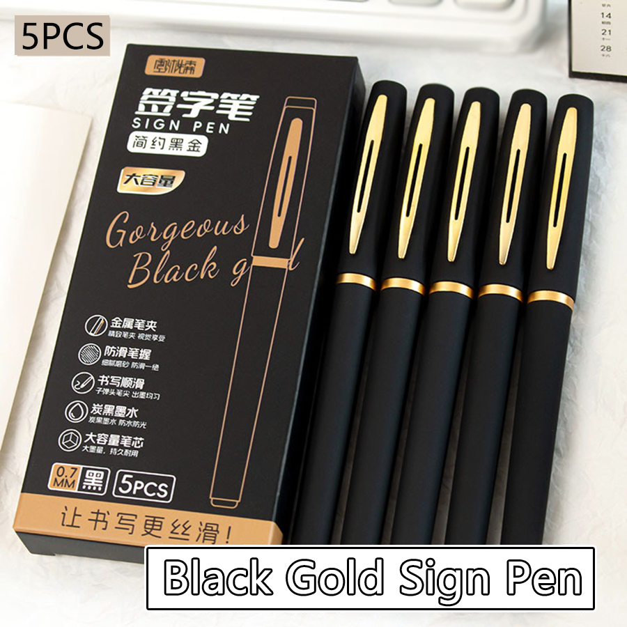 5 Buah/Pak Pena Gel Kapasitas  - Stationery Supplies Business ulasan dan harga