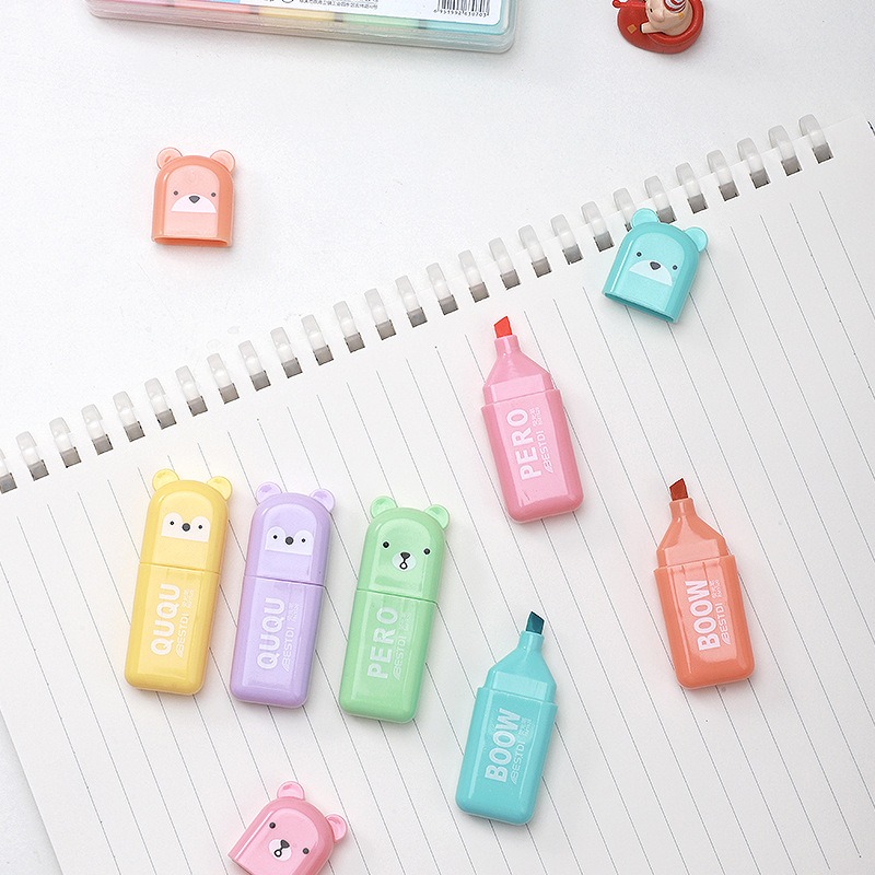 4/6/12 Buah Pena Stabilo Berua - Highlighter Set Pastel ulasan dan harga