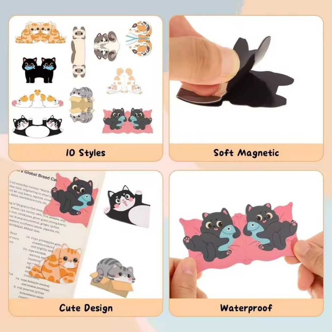 1Set Pembatas Buku Magnetik Po - Bookmark Magnetic Clip ulasan dan harga